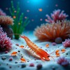 Tustao Red Fake Shrimp Model Artificial Shrimps Figures Realistic Seafoods