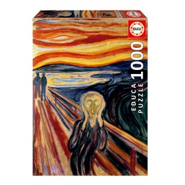Educa - 1000 Piece Puzzle for Adults | The Scream, Edvard Munch. Includes Glue Fix Puzzle. Measurements: 48 x 68 cm. from 14 Years (20308)