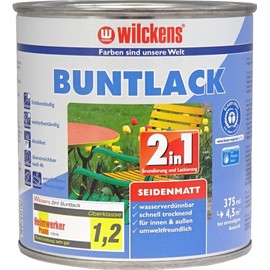 Wilckens 2-in-1 Acrylic Coloured Paint for Indoor and Outdoor Use, Semi-Matt, 375 ml, RAL 9010 Pure White