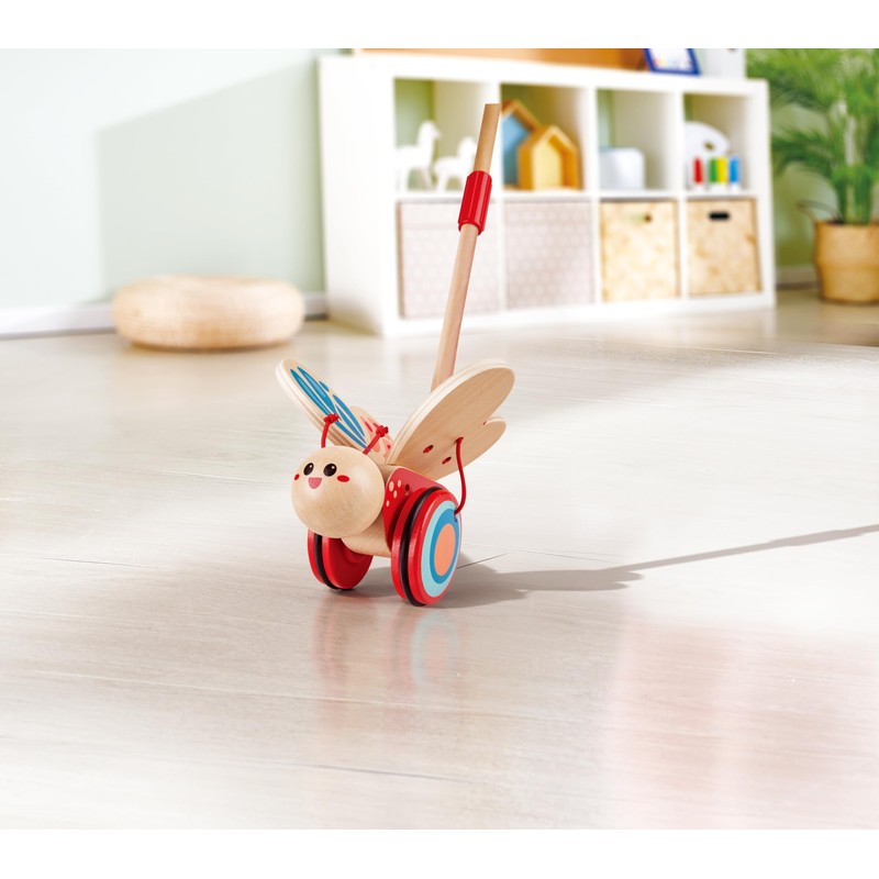 Award Winning Hape Butterfly Wooden Push and Pull Walking Toy,