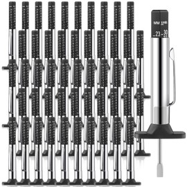 Tellegloww 50 Packs Tire Tread Depth Gauge Color Coded Tyre Depth Gauge Tool Tread Accurate Measure Tools Metric Gauges for Car Trucks Various Vehicle(Black)