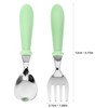 HEMOTON 4pcs Stainless Steel Kids Forks and Spoons Silverware Set,