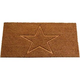 Garden Mile Star Coir door mats | Durable Door Mats Indoor and Outdoor | Natural Coir Weather Resistant Eco-friendly Entrance front door mat | outside door mats for front door (Starstruck)