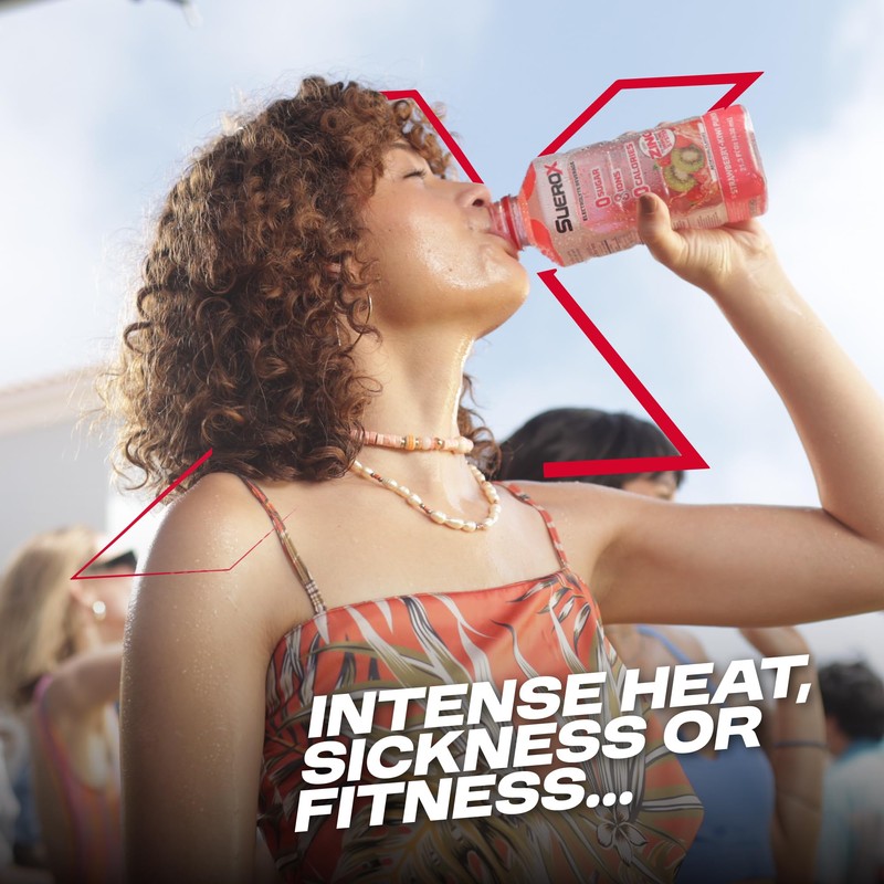 SueroX Zero Sugar Electrolyte Drink for Hydration and Recovery, Unique