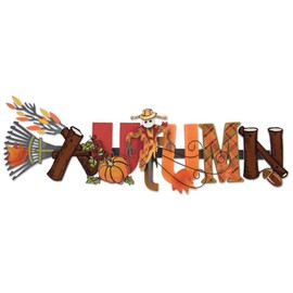 Autumn Stacked Statement 3-D Title Sticker