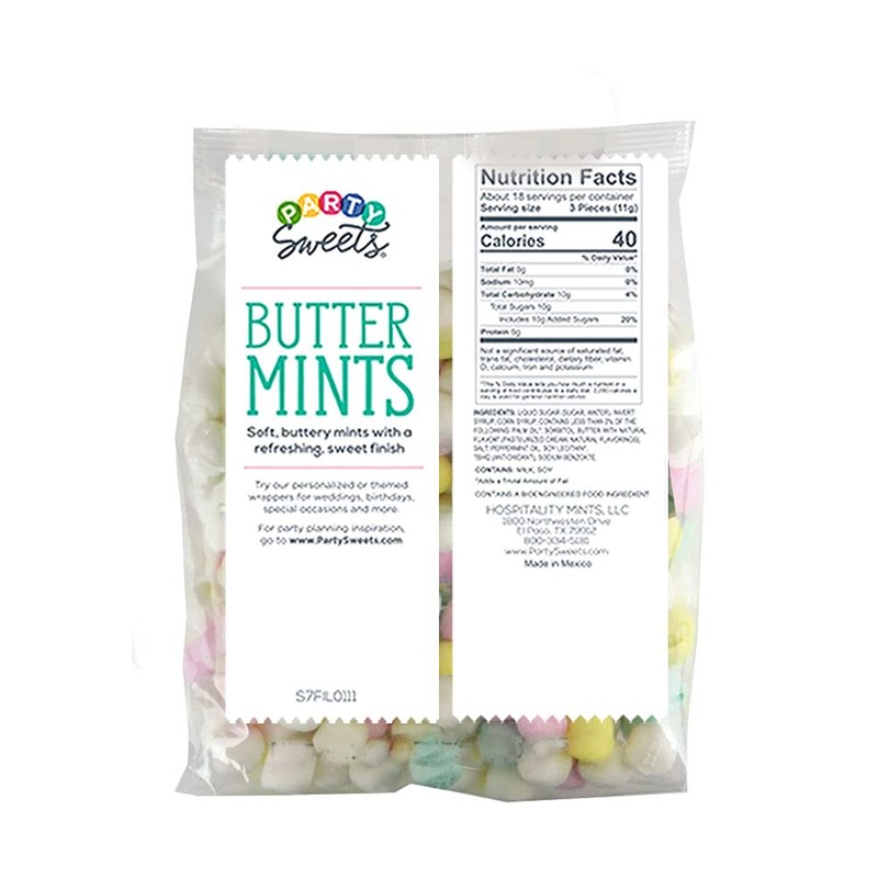 Party Sweets Assorted Pastel Buttermints, 2.75 Pound, Appx. 350 pieces