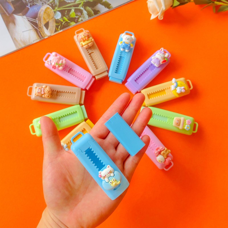 12 Pack Cute Retractable Pencil Erasers for Kids Fun Erasers