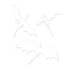 Overly Attached Decals 3 Dragons Flying Vinyl Decal for Car Truck Glass Window Laptop Electronics - 4" White