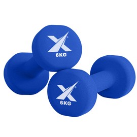 Xn8 Sports Dumbbell Set - Neoprene Coated Hand Weights (1-20kg), Comfort Grip, Anti-Sweat Hex Dumbbells for Home Gym, Pilates, Cardio & Training