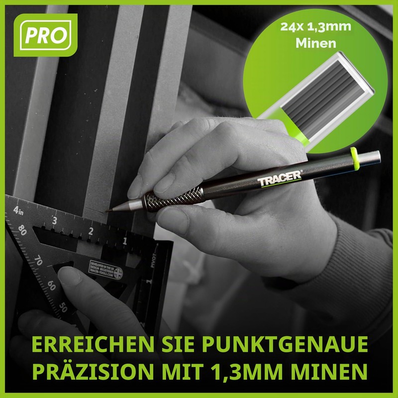 Tracer Pro Mechanical Pencil 1.3mm - Construction Pen with 24