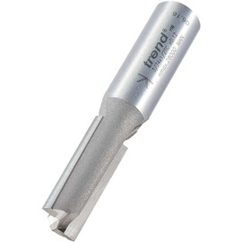 Trend Professional Straight Two Flute Router Cutter, 1/2 Inch Shank, 12mm Cut Diameter, Tungsten Carbide Tipped, 3/74X1/2TC