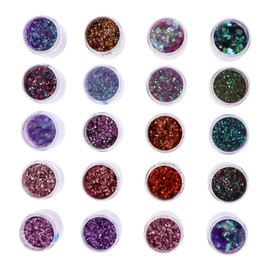 FOMIYES Nail Art Sequin Decors 20pcs Glitter Sequins for Manicure Home Event Decor