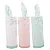 CIYODO 3pcs Portable Cylinder Tissue Box Stylish Round Car Tissue