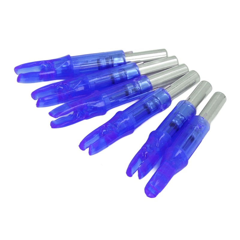 6Pcs Lighted Arrow Nocks High Visibility High Light Transmittance Waterproof