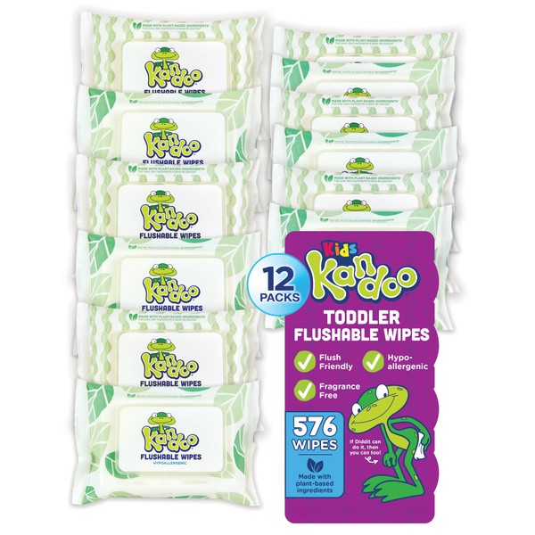Flushable Wipes for Baby and Kids by Kandoo, Sensitive and