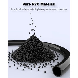 Pawfly Aquarium Airline Hose 2 m Standard 4-6 mm Hose for Aquarium Air Pump Flexible Kink Resistant Pure PVC Hose for Aquarium Garden Terrarium Pond, Black