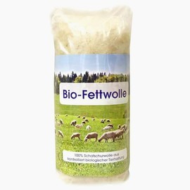 Organic Fat Wool Naturproduktehaus Fig, 90 g, Lanolin, Baby Care, Healing Wool