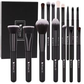 DUcare Makeup Brushes, Set of 15, Professional Makeup Brushes, Super Soft Makeup Brushes, Face Brushes, Powder Content, Pony Hair Eyeshadow Brush, Cheek Brush, Powder Foundation Brush, Easy Care
