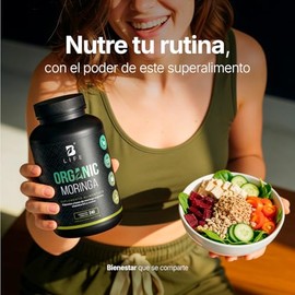 B Life Moringa Orgánica 240 Cápsulas | 1000mg por Porción | Superalimento | Potenciado con Cromo y Vitamina D3 | Organic Moringa.