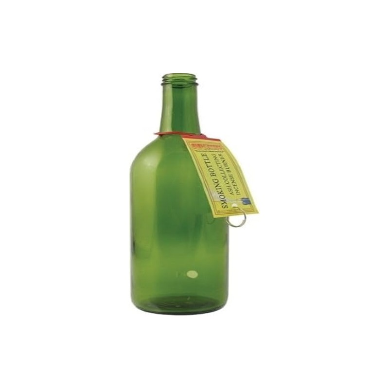 Smoking Bottle Plain Incense Burner [Green - 11.5" T] -
