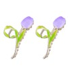 Magik 1~2 Pack Tulip Floral Enamel Large Metal Hair Claw