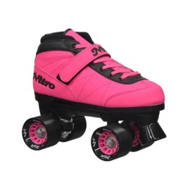 Epic Turbo Nitro Indoor Outdoor Pink Quad Roller Speed Skate Bundle With Bag! - Adult 7