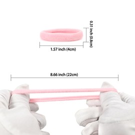 100 Pack No Damage Hair Ties For Women Thick Hair,Soft Seamless Colorful Ponytail Holders for Girls,Light Pink Elastic Hair Bands (Light Pink)