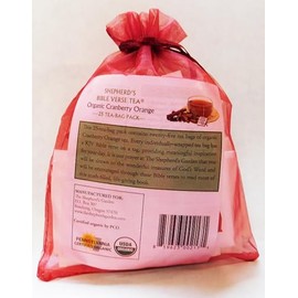 Organic Cranberry Orange Rooibos Bible Verse Tea 25-Bag Pack