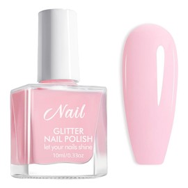 Baby Pink Nail Polish - Pale Pink Nail Varnish - Light pink Breathable Nail Polish - Water Based Quick Dry Long Lasting French Manicure Nail Varnish for Art Manicure DIY at Home
