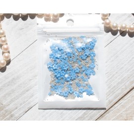 Unbranded 1pack Acrylic Flowers 3D Mixed Size Flowers for Nail Art, Manicure, Design Nail