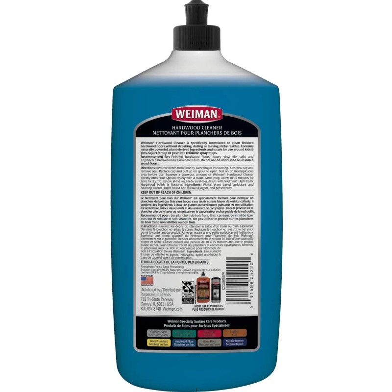 Weiman Professional Hardwood Floor Cleaner 32 Fl Oz Streak Free