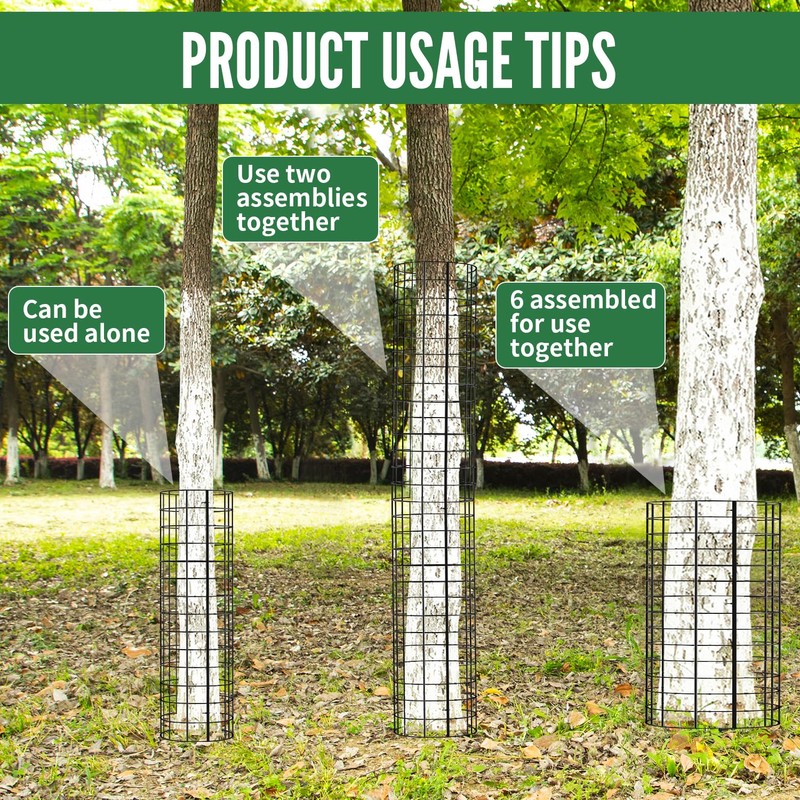 6 Pcs Tree Protectors from Deer, Tree Guards Trunk Protector