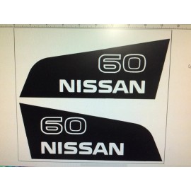 Unbranded Forklift decal, Nissan 60 Forklift Side Of Hood vinyl decal Set of 2 decals