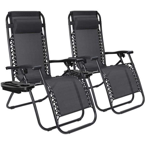 JUMMICO Zero Gravity Chair Patio Outdoor Adjustable Reclining Folding Chair