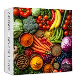 Vintage Fruit Puzzles for Adults 1000 Pieces, PICKFORU Colorful Vegetable Plant Spices Jigsaw Puzzles Kitchen, Hard Challenging Food Theme as Art Decor