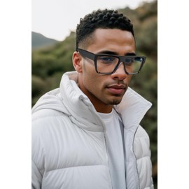 VISOONE Square Black Blue Light Blocking Glasses TR90 Anti-Glare Men Women ALBA