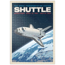 MyPuzzle NASA 1981: Space Shuttle, Vintage Poster - Premium 500 Piece Puzzle - MyPuzzle Special Collection by Anderson Design Group