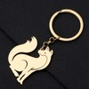 WEVENI Enamel Alloy Cartoon Fox Keychain Charms Cute Jewelry For