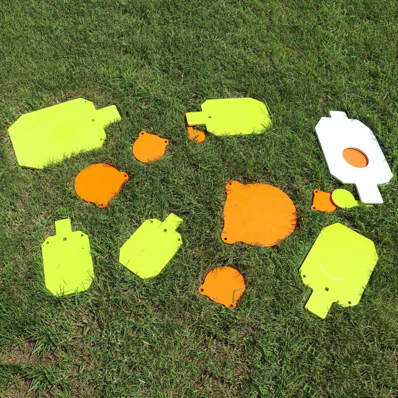 Highwild AR500 Steel Shooting Targets Combo - 6" Gongs & 7"x