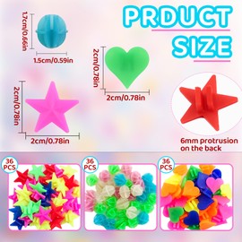 108 Pcs Bike Wheel Spoke Beads, Bicycle Wheel Spokes Beads Colorful Round Wheel Decorations with 3 Shapes Bike Spokes Beads Accessoriess