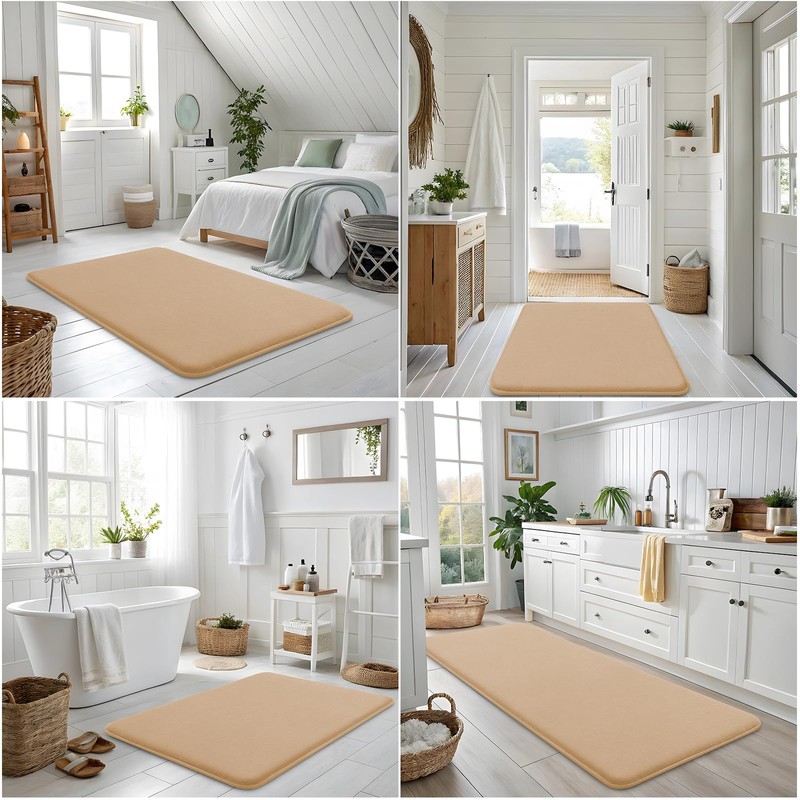 Smiry Alfombrilla de baño de espuma viscoelástica 24 x 16