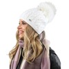 Alur Women's Beanie Winter Hat Knitted Hat with Bobble -