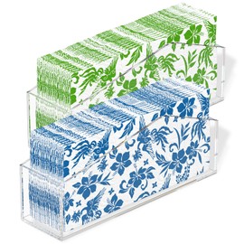 HIIMIEI Acrylic Napkin Holder, Guest Towel Holder Tray for Table, Disposable Hand Towel Holders for Bathroom, Dinner, Bar, Kitchen, 2pcs