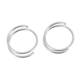 Healeved 2pcs Nose Ring Jewelry Set Spiral Stainless Steel Nose Hoops Fashion for Women