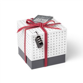 SURPRISA Gift box, puzzle box, money gifts, packaging, vouchers for birthday or wedding, word puzzles, size S (12 cm)