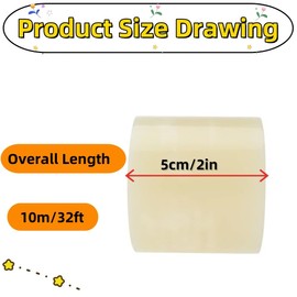 Transparent Window Weather Sealing Tape,2inx32ft, Window Ventilation Isolation Tape, No Residue, Clean Removal