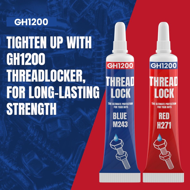 GH1200-6gx2 Pack Thread Lock Medium and Strong Strength for Nuts,