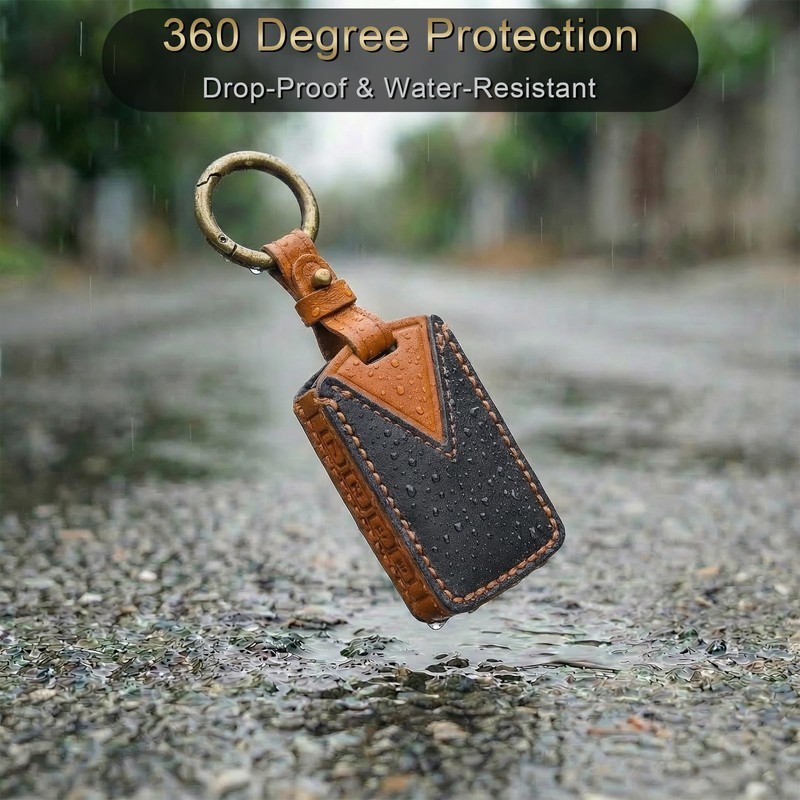 for Mazda Key Fob Cover Leather Key Case Holder Keychain