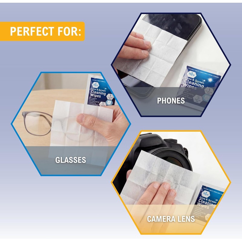 MED PRIDE Anti-Fog Lens and Screen Cleaning Wipes for Eyeglasses,