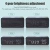 HURRISE Wooden Digital LED Clock with Wireless Charging for Bedroom,Alarm
